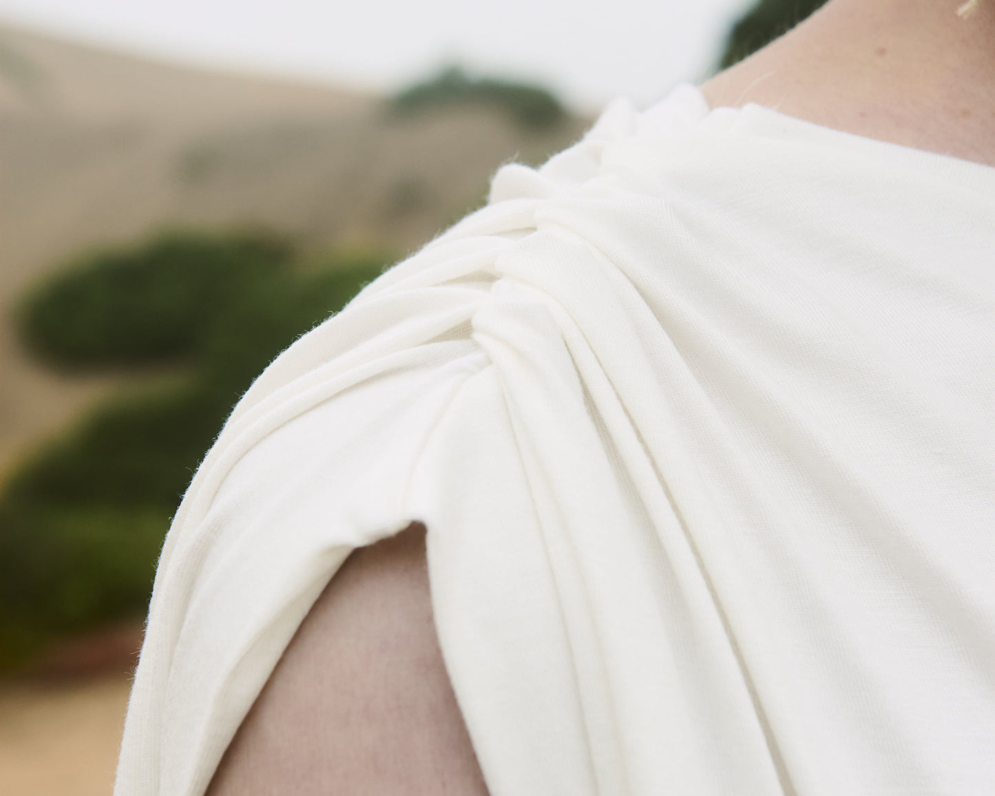 Draped Tank Top Off White