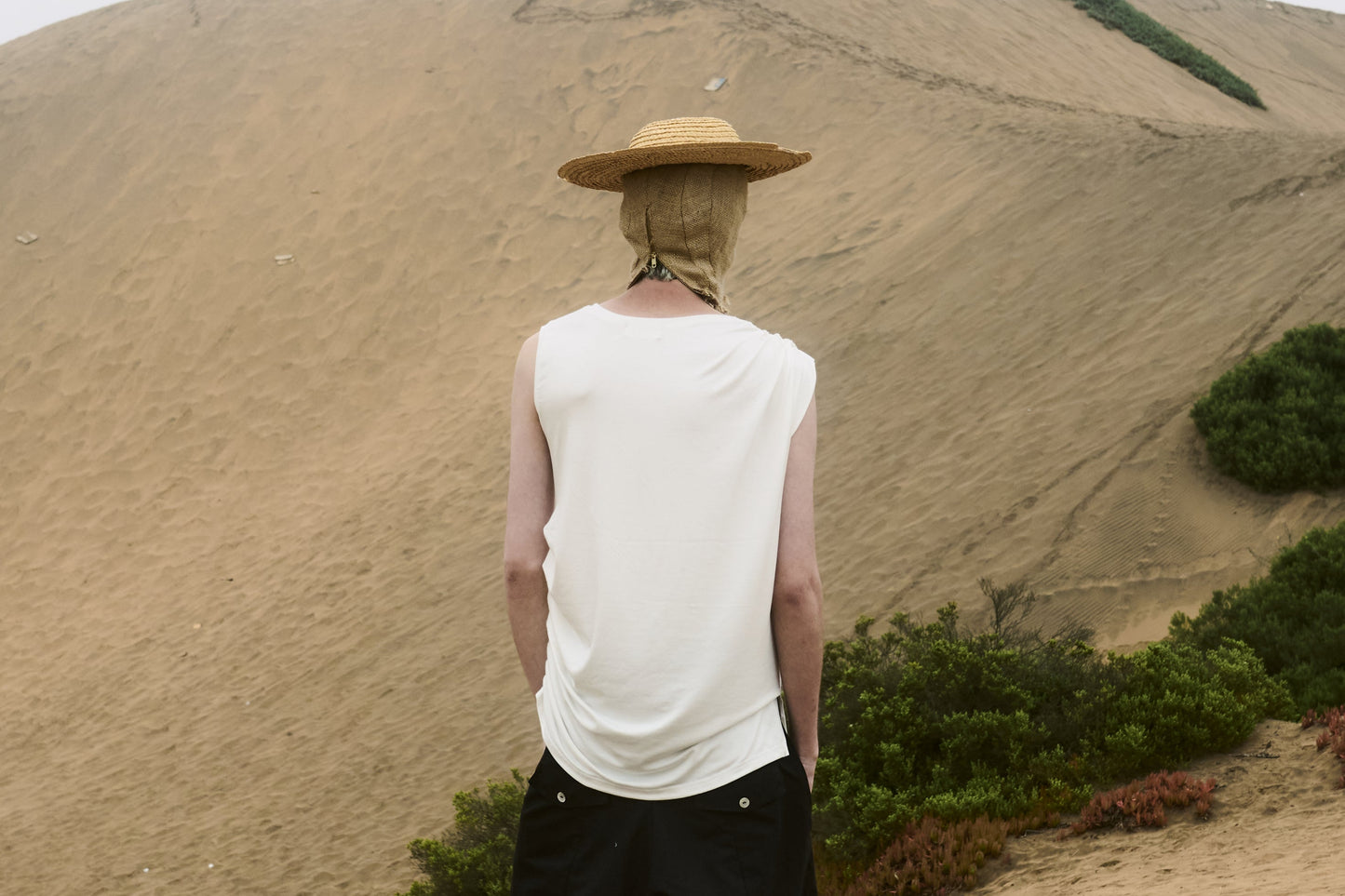 Draped Tank Top Off White