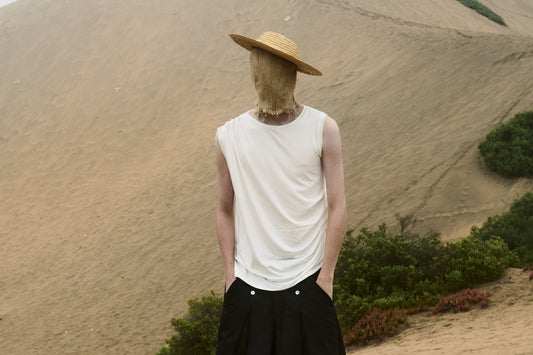 Draped Tank Top Off White